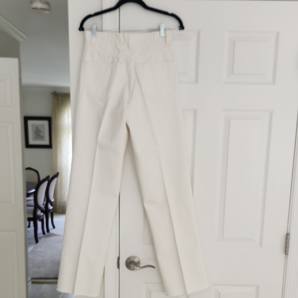 Zara Off-White Buttoned Trousers - Picture 3 of 5